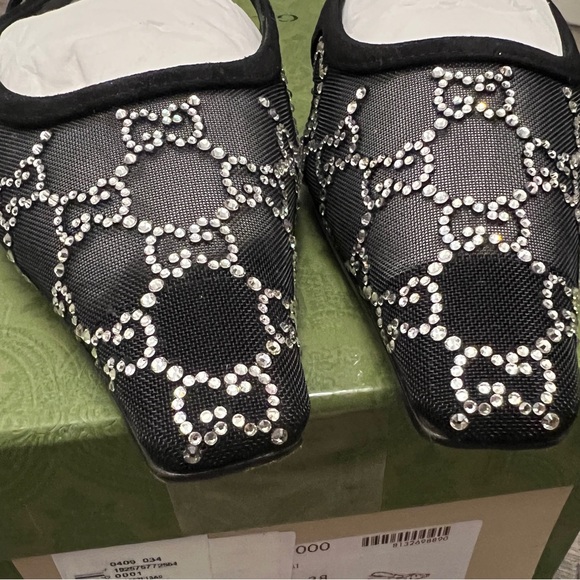 Gucci Crystal Women’s GG Slingback Ballet Flats - Picture 2 of 7